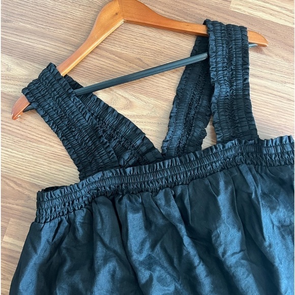 Everlane The Smocked Linen Shift Dress: Black NWT - Picture 9 of 16